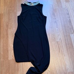 Chic Asymmetrical Black Dress